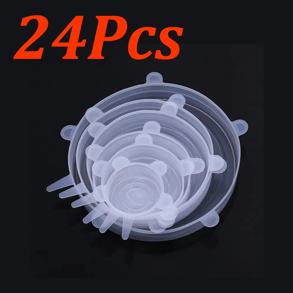 Elite Reusable Silicone Stretch Lids – 6 to 24 Piece Set