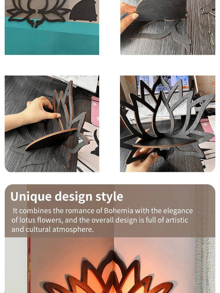 Elite Lotus Hollow Wall-Mounted Decorative Rack
