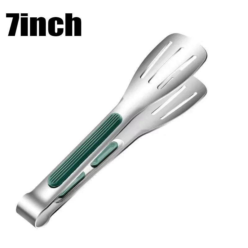 Elite Non-Slip Stainless Steel Precision Food Tongs