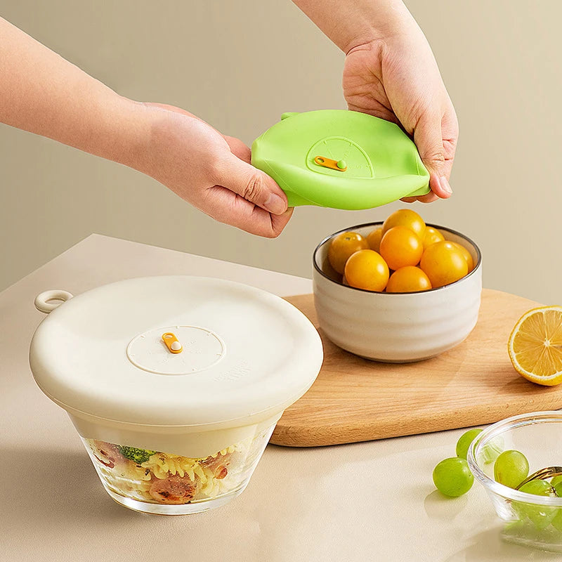 Eco-Friendly Reusable Food Covers with Pull Tab & Freshness Tracker