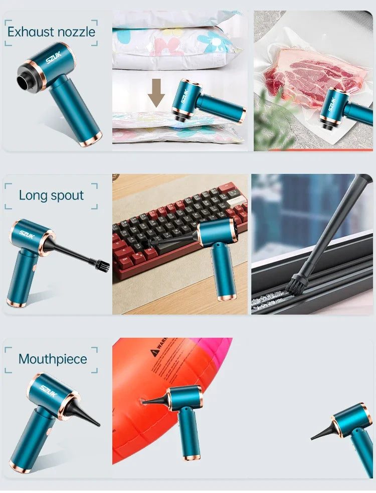 SZUK New Mini Car Vacuum Cleaner 165000Pa Wireless Vacuum Cleaner Powerful Suction Handheld Portable Vacuum Cleaner for car