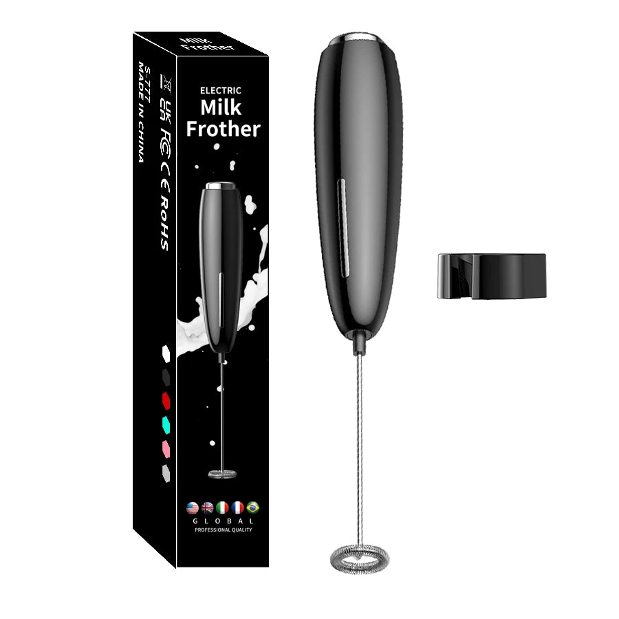 Professional Drink Mixer & Milk Frother – Cordless Battery-Powered Foamer for Lattes & Matcha