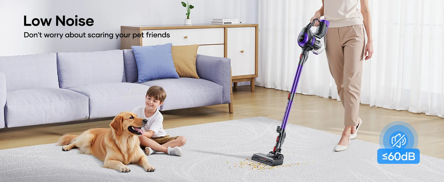 Laresar V10 Lite 38000Pa Cordless Vacuum Cleaner Handheld Strong Suction Button Smart Home Appliance for Carpets Hair 45 Mins