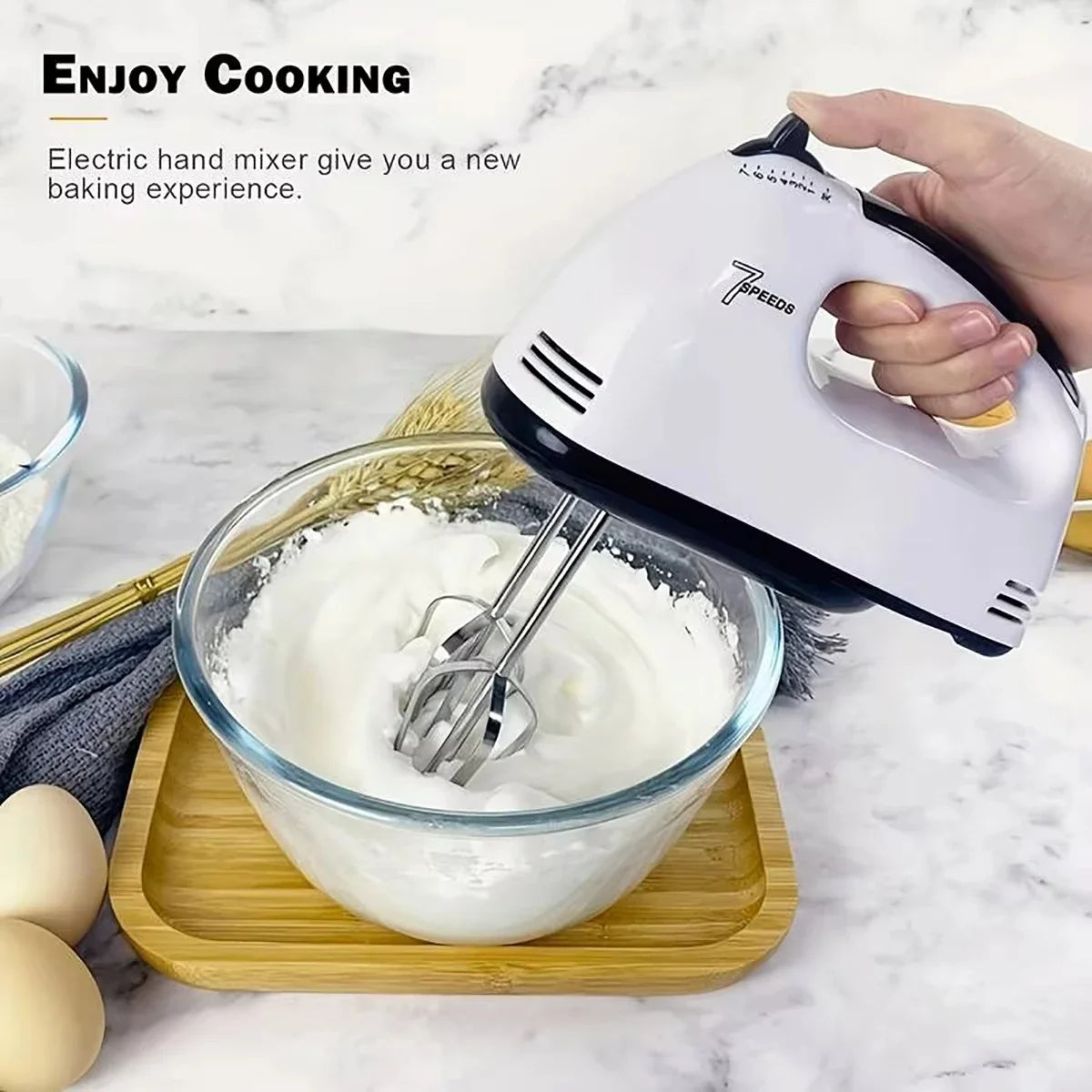 Handheld electric egg beater, household automatic mixer, egg white and cream beater