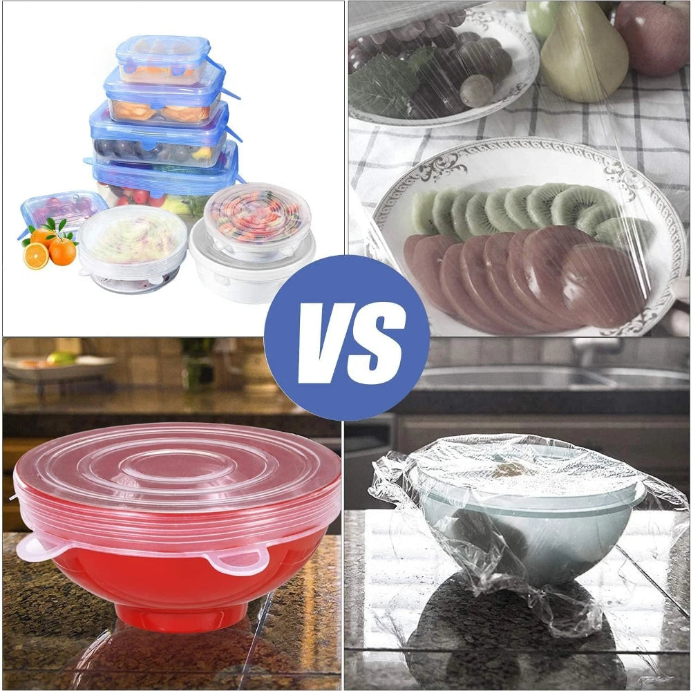 Elite Reusable Silicone Stretch Lids – 6 to 24 Piece Set