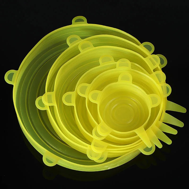 6-Pack Adaptable Silicone Food Caps