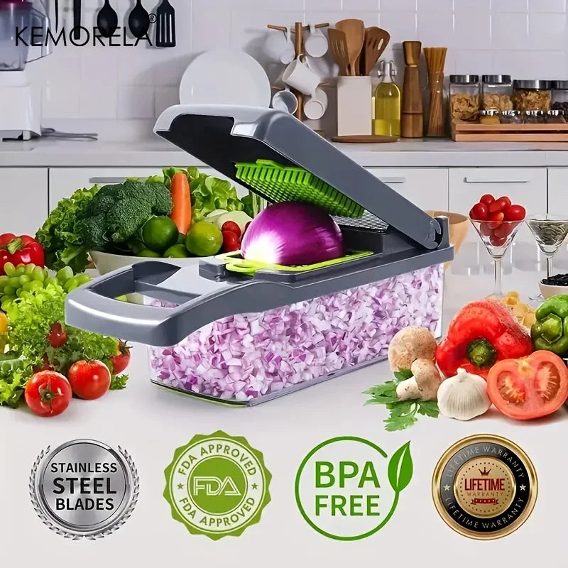 Vegetable Chopper Onion Chopper Handle Food Grate Food Chopper Kitchen Vegetable Slicer