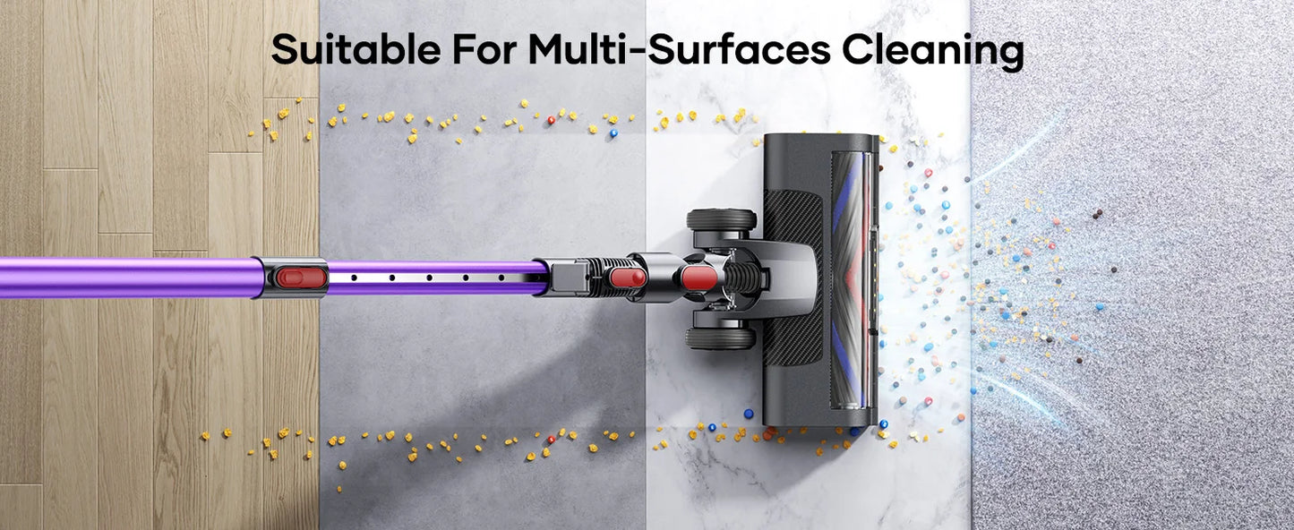 Laresar V10 Lite 38000Pa Cordless Vacuum Cleaner Handheld Strong Suction Button Smart Home Appliance for Carpets Hair 45 Mins