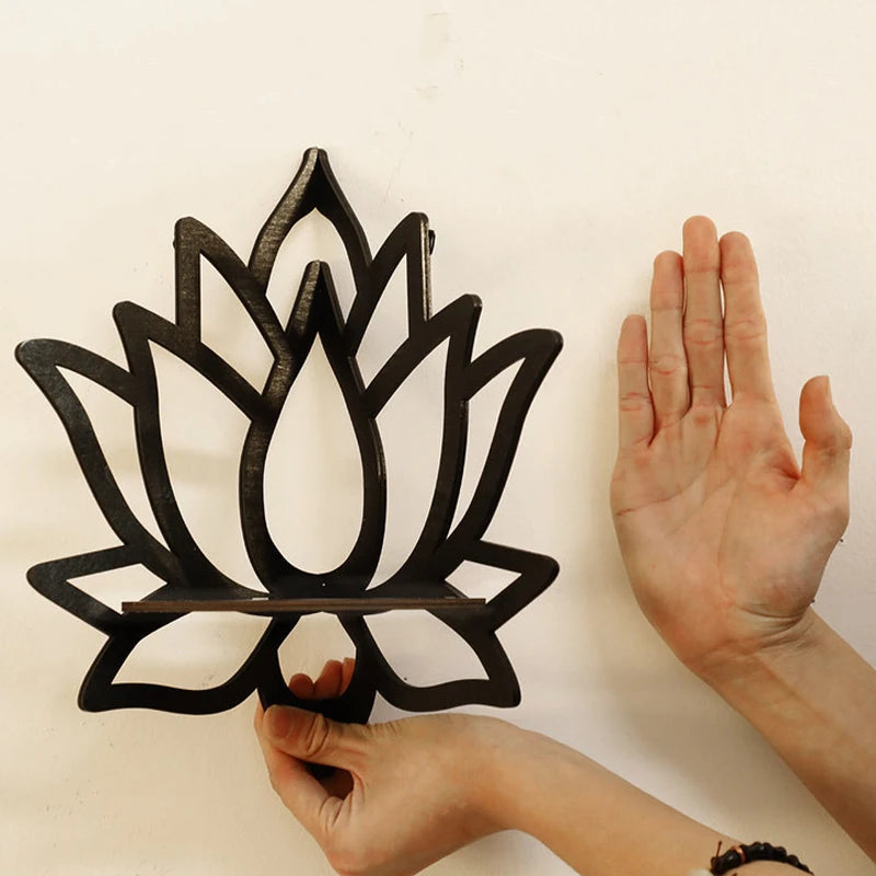 Elite Lotus Hollow Wall-Mounted Decorative Rack