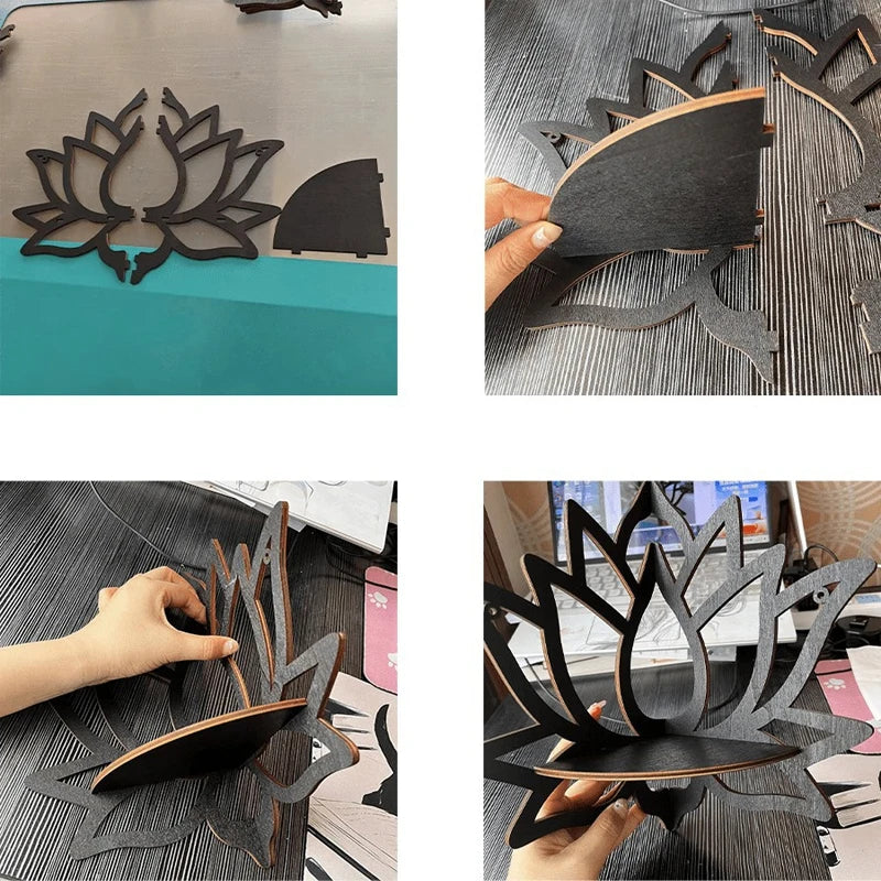 Elite Lotus Hollow Wall-Mounted Decorative Rack