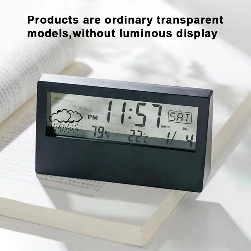 Smart Digital Thermo-Hygrometer – 4-in-1 Weather Station & Alarm Clock