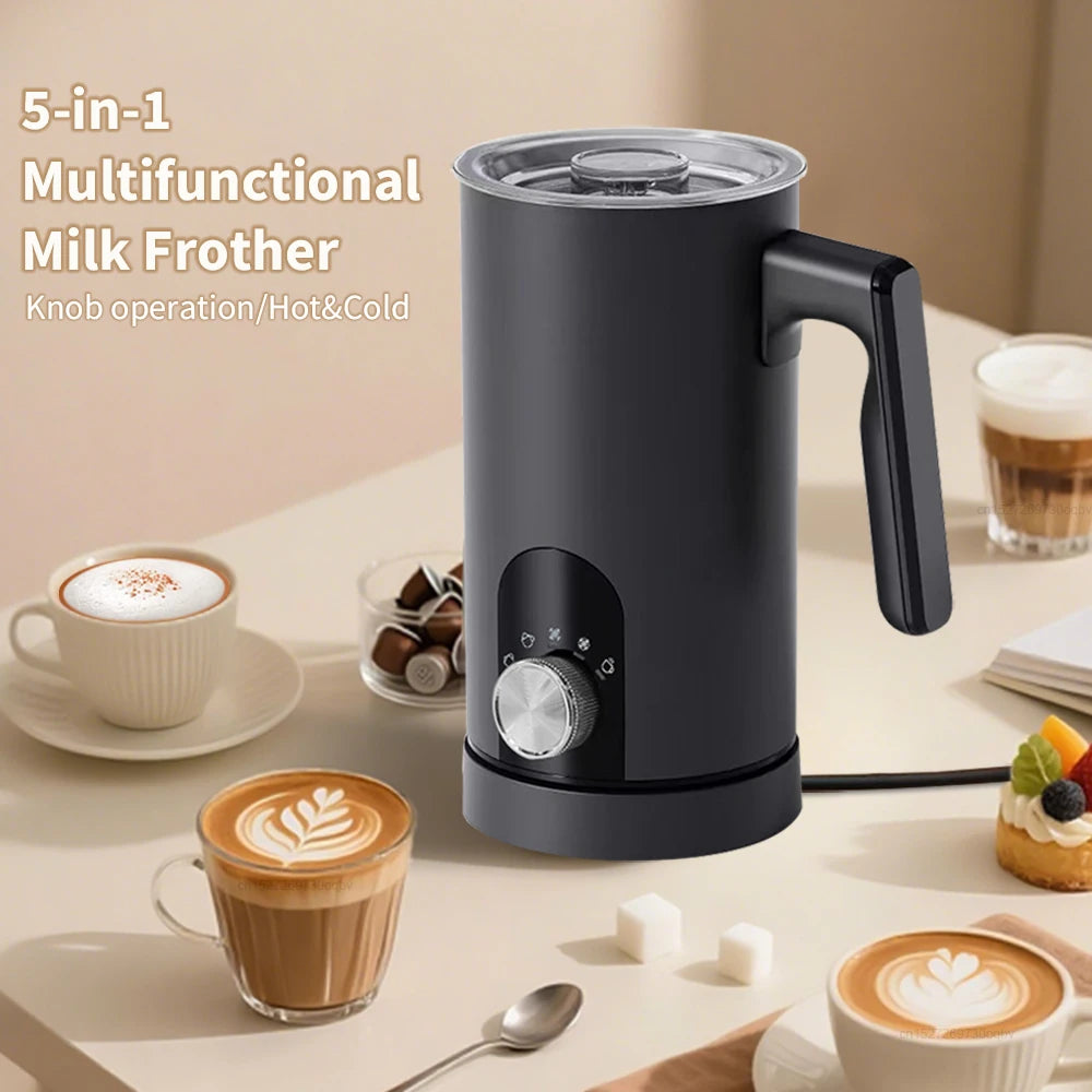 5-in-1 Electric Frother for Coffee & Cream