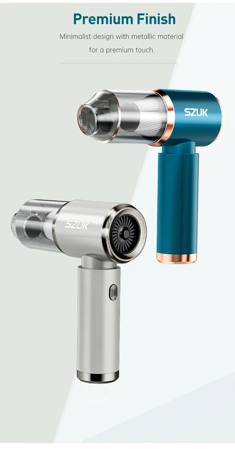 SZUK New Mini Car Vacuum Cleaner 165000Pa Wireless Vacuum Cleaner Powerful Suction Handheld Portable Vacuum Cleaner for car