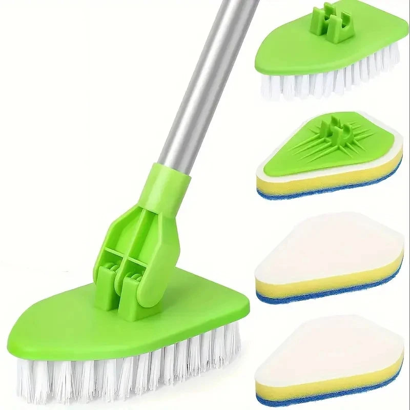 Multifunctional Shower Cleaning Scrub Brush With Long Handle, 2 In 1 Extendable Tub & Tile Floor Scrubber Brush, Cleaning Tool