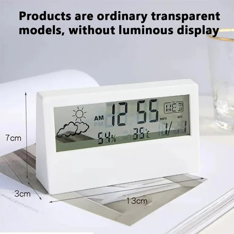 Smart Digital Thermo-Hygrometer – 4-in-1 Weather Station & Alarm Clock