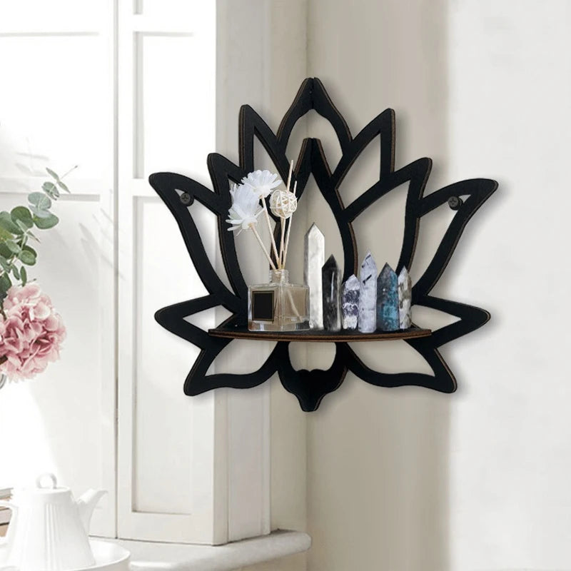 Elite Lotus Hollow Wall-Mounted Decorative Rack
