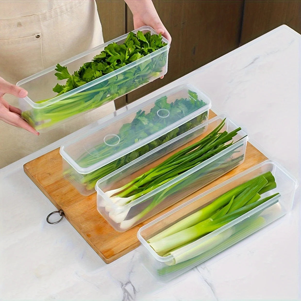 4-Piece Stackable Refrigerator Organizer Set