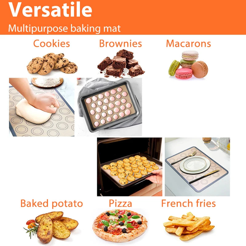 EverBake™ Reusable Silicone Baking Mat – Non-Stick Heat Resistant Oven Liner (0.4mm Ultra-Thin)