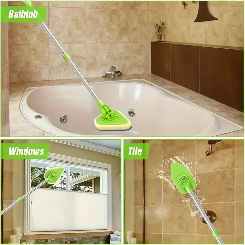 Multifunctional Shower Cleaning Scrub Brush With Long Handle, 2 In 1 Extendable Tub & Tile Floor Scrubber Brush, Cleaning Tool