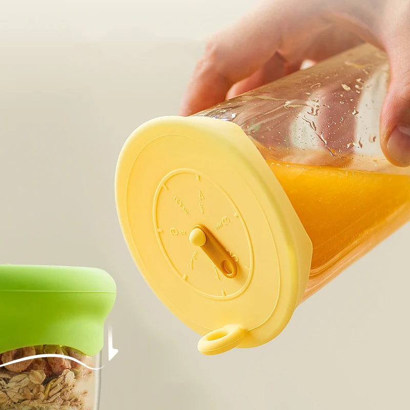 Eco-Friendly Reusable Food Covers with Pull Tab & Freshness Tracker