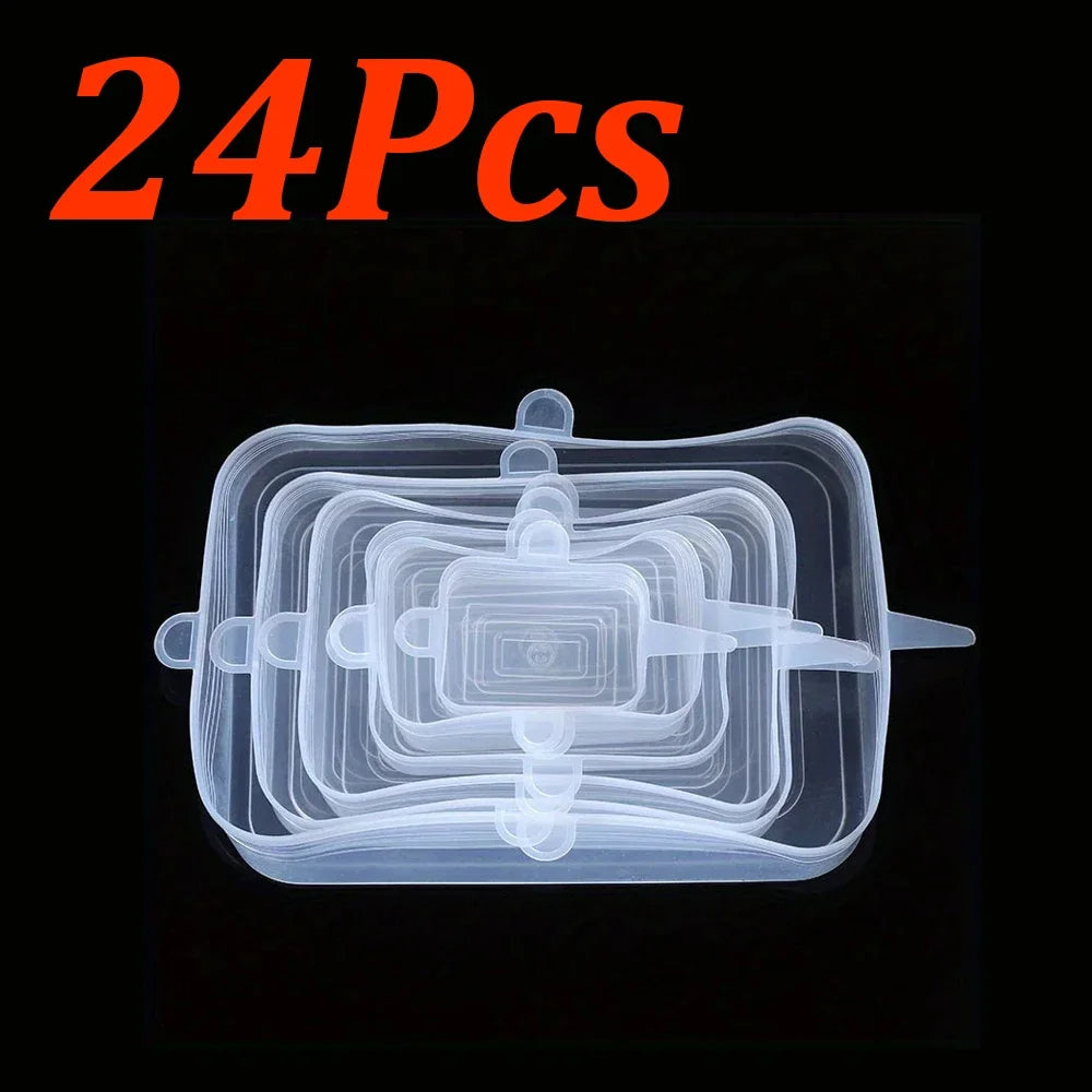 Elite Reusable Silicone Stretch Lids – 6 to 24 Piece Set