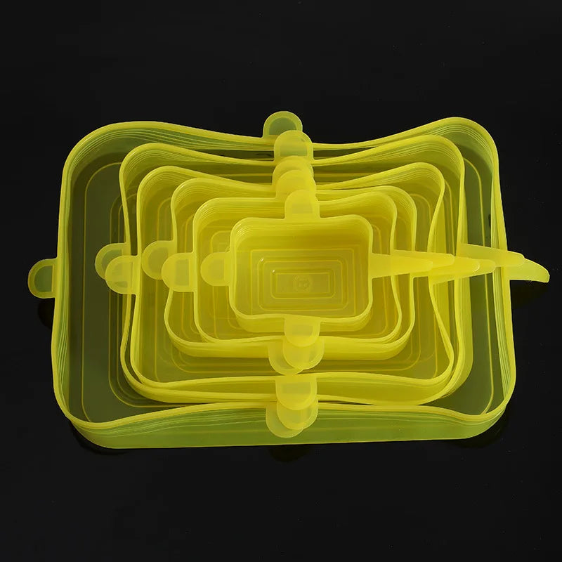 6-Pack Adaptable Silicone Food Caps
