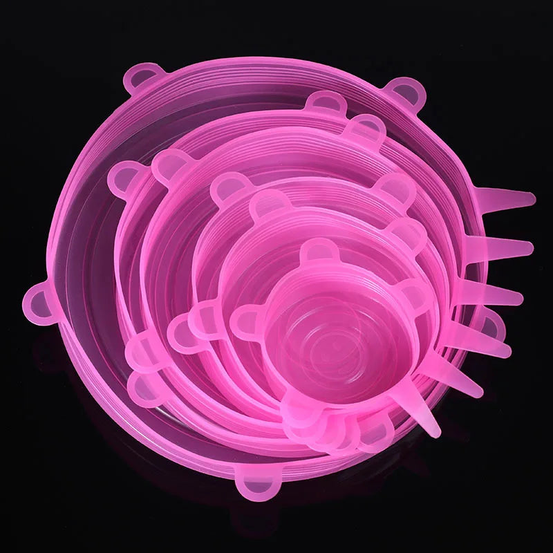 6-Pack Adaptable Silicone Food Caps