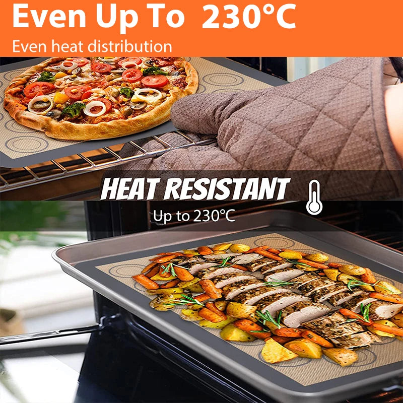 EverBake™ Reusable Silicone Baking Mat – Non-Stick Heat Resistant Oven Liner (0.4mm Ultra-Thin)
