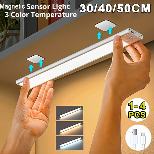 Wireless Motion Sensor LED Light Bar – Ultra-Thin Magnetic Rechargeable Closet Light